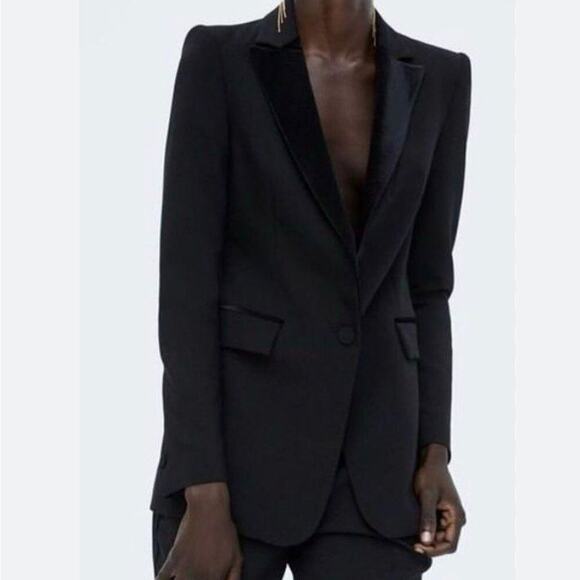 ZARA BASIC BLACK BLAZER SIZE‎ XS - Picture 1 of 10